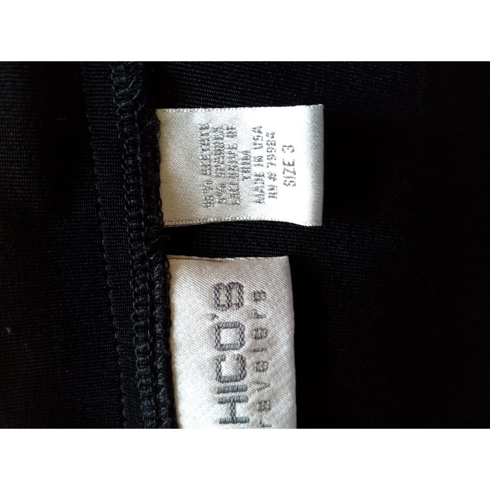 Chicos Travelers Black Open Front Cardigan Rope Trim Size 3 XL Acetate Blend - Picture 8 of 8